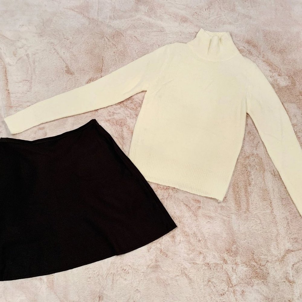 Ivory Turtle Neck Sweater